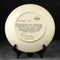 Тарелка винтажная декоративная настенная Фарфор Музыкант Урок Гармонь Knowles True Rockwell Classic Music Maker