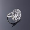 Серебряное кольцо ручной работы в стиле ар-нуво Дама с лирой