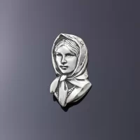 Крупная брошь ручной работы Корсиканка