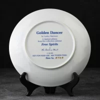 Тарелка винтажная декоративная настенная Фарфор Лошадь Danbury Mint Free Spirits Golden Dancer Lesley Harrison