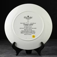 Тарелка винтажная декоративная настенная Фарфор Англия Самолёты Coalport Reach for the Sky Take-Off
