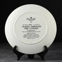 Тарелка винтажная декоративная настенная Фарфор Англия Самолёты Coalport Reach for the Sky Flight Through The Clouds