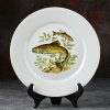 Винтажный французский сервиз для рыбных блюд Лимож Limoges JB de Saint Eloi Блюдо и двенадцать тарелок
