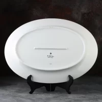 Винтажный французский сервиз для рыбных блюд Лимож Limoges JB de Saint Eloi Блюдо и двенадцать тарелок
