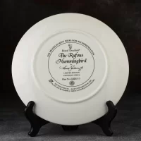 Тарелка винтажная декоративная настенная Фарфор Англия Охристый колибри Royal Doulton Franklin Mint Rufous Hummingbird