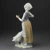 Винтажная фарфоровая статуэтка Испания Lladro 1052 Girl with Duck Девушка с уткой