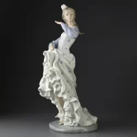 Винтажная фарфоровая статуэтка Испания Lladro NAO Gipsy Dancer Цыганская танцовщица