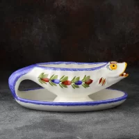Винтажный соусник в виде рыбы Франция Henriot Quimper