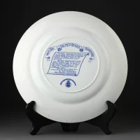 Антикварная декоративная настенная тарелка Штат Теннесси Old English Staffordshire Ware Jonroth & Co Historic and Picturesque Tennessee