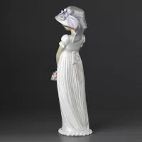 Винтажная фарфоровая статуэтка Испания Lladro 8022 Little Lady Девочка с корзиной цветов