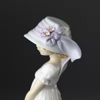 Винтажная фарфоровая статуэтка Испания Lladro 8022 Little Lady Девочка с корзиной цветов