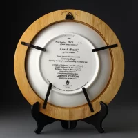 Винтажная тарелка Веджвуд в деревянной раме Сельские дни Обед Wedgwood Country Days Lunch Break