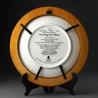 Винтажная тарелка Веджвуд в деревянной раме Сельские дни Колодец Wedgwood Country Days Fetching the Water