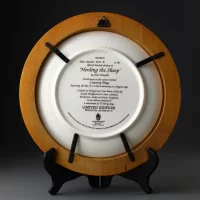 Винтажная тарелка Веджвуд в деревянной раме Сельские дни Выпас овец Wedgwood Country Days Herding the Sheep
