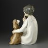 Винтажная фарфоровая статуэтка Испания Lladro 4522 Boy with Dog Мальчик с собакой