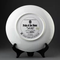 Тарелка винтажная декоративная настенная Фарфор Индеец с лошадью Franklin Mint Pride of the Sioux Paul Calle