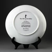 Тарелка винтажная декоративная настенная Фарфор Англия Гольф Белфри Danbury Mint Golf Courses of The British Isles 10th at The Belfry