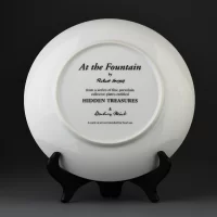 Тарелка винтажная декоративная настенная Фарфор Англия Птицы у фонтана Danbury Mint Hidden Treasures At the Fountain