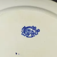 Антикварное английское блюдо Wedgwood & Co Rhine Вид на Рейн