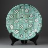 Винтажная глубокая французская тарелка с геометрическим орнаментом Robert Picault Робер Пико