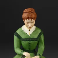 Винтажная фарфоровая статуэтка Franklin Porcelain Meg Мэг Вышивальщица