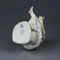 Винтажная фарфоровая статуэтка Девочка с мишкой Lladro 7620 Best Friend