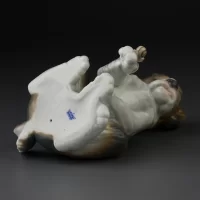 Винтажная фарфоровая статуэтка Собака и улитка Lladro 6211 New Friend