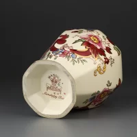 Винтажная английская ваза с крышкой Mason's Mandalay Red