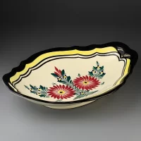 Винтажное блюдо с цветочным орнаментом Франция Henriot Quimper