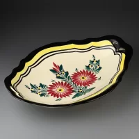 Винтажное блюдо с цветочным орнаментом Франция Henriot Quimper