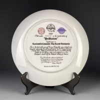 Тарелка винтажная декоративная настенная Фарфор Обжора Колодки Knowles Rarest Rockwells Ye Glutton