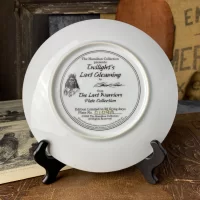 Тарелка винтажная декоративная настенная Фарфор Индеец с лошадью Hamilton Collection Last Warriors Twilight's Last Gleaming