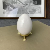 Винтажное фарфоровое яйцо на ножках Курица с цыплятами Goebel 1995 год