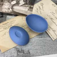 Винтажная английская шкатулка в форме яйца "Утка" Веджвуд Wedgwood 1979 Blue Jasper Ware
