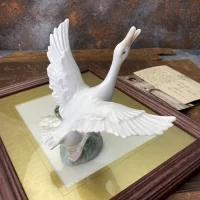 Винтажная фарфоровая статуэтка Испания Lladro 1263 Duck Running Утка