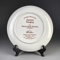 Тарелка винтажная декоративная настенная Фарфор Лось Hamilton Collection Autumn Foraging