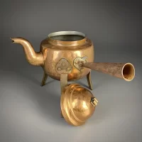 Винтажный скандинавский медный чайник кофейник на ножках