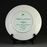 Тарелка винтажная декоративная настенная Фарфор Щеглы Птицы Hamilton Collection Favorite American Songbirds Goldfinches of Summer