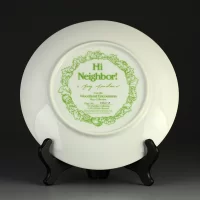 Тарелка винтажная декоративная настенная Фарфор Дикобраз Барсук Hamilton Collection Woodland Encounters Hi Neighbor