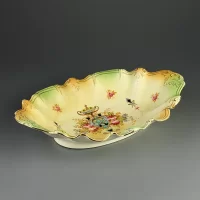 Антикварное керамическое блюдо Crown Devon Fieldings Wick Англия 1917–1930 годы