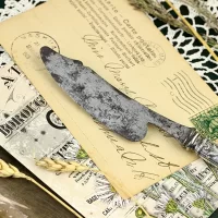 Антикварный французский нож для масла, сыра, паштета в стиле ар-нуво Orfèvrerie Boulenger Paris