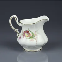Винтажный английский кофейный сервиз с цветочным орнаментом Paragon Pitcher Plant Canadian Provincial Flowers