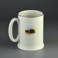 Винтажная английская кружка English Ironstone Burslem Wood & Sons Карета с тройкой лошадей