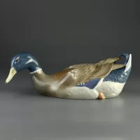 Винтажная фарфоровая статуэтка Испания Lladro 5288 Mallard Duck Утка кряква