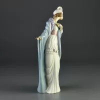 Винтажная фарфоровая статуэтка в стиле ар-деко Испания Lladro 5789 The Flirt Флирт