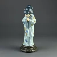 Винтажная фарфоровая статуэтка Испания Lladro 4989 Japanese Sayonara Японское прощание Гейша