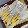 Антикварные английские ножи для масла, паштета, сыра, рыбных закусок James Pinder & Co и William Yates