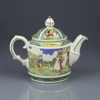 Винтажный фарфоровый чайник Дэвид Копперфильд Чарльз Диккенс Англия Sadler David Copperfield