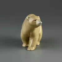 Винтажная фарфоровая статуэтка Испания Lladro 1204 Attentive Bear Внимательный медведь