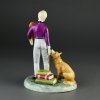 Винтажная фарфоровая статуэтка Англия Royal Doulton 2872 Young Master Мальчик со скрипкой и собакой